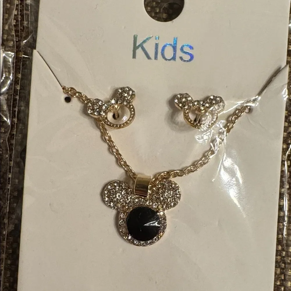 3246-Matt‎ Fun Item- Kids Earrings and Necklace Set Price for 1 Set